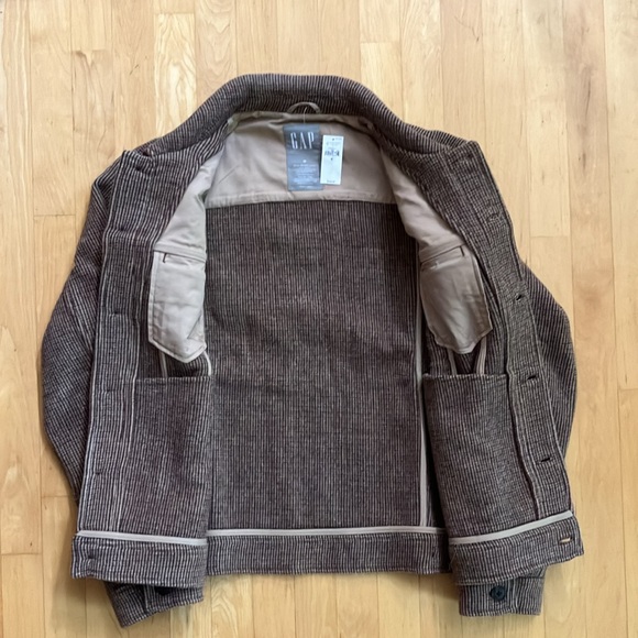 NEW Gap wool houndstooth trucker jacket Medium - Picture 15 of 16